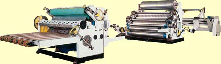 completed corrugated paperboard production line