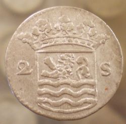 2 Stuiver zeelandia 1737 silver coin