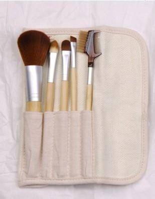 5pcs Bamboo Cosmetic Brush Set,5pcs Bamboo Makeup Brush Set