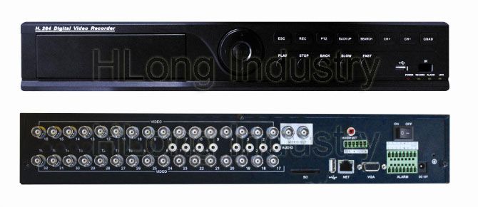 DVR 24/32ch H264, 800/960FPS Real-Time Recording 