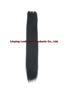 Straight human hair weft