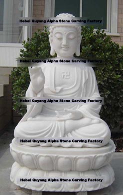 Marble buddha statue