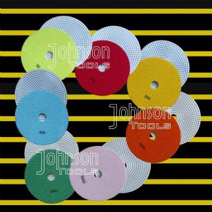 180mm diamond wet polishing pad: white polishing pad