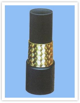 Steel wire reinforced, rubber covered hydraulic hose