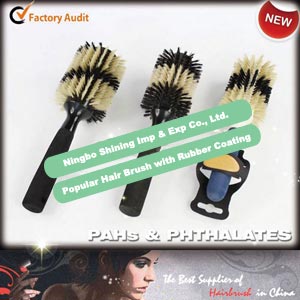Popular Hairbrush with Rubber Coating 