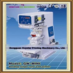 Desktop single color open inkwell pad printer 