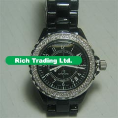 watch for j 12 black dial diamond bezel