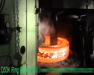 ring rolling machine with radial and axial rolling