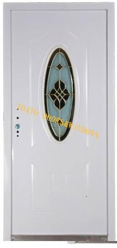 Oval glass door