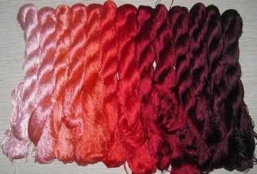 Hand-dyed natural pure silk embroidery floss needlepoint threads