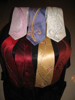 Embroidered neckties