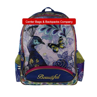 Designer Peacock School Bag 