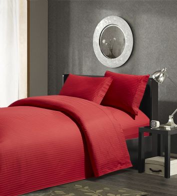 Sateen Stripe Sheet Set 4pcs
