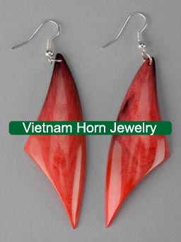 Dyed Horn Earring