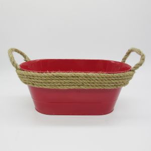 galvanized sheet metal flower pot for home and garden