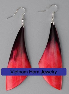 Dyed Colour Horn Earrings
