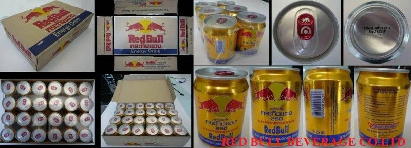 Redbull Gold can Thailand origin