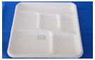six compartment rectangular tray