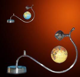 Electric magnet floating globe