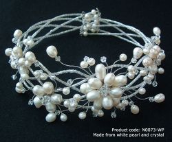 White Pearl Garland Choker