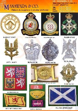 Blazer metal badges and accessories