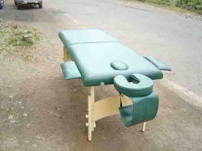 wooden massage table