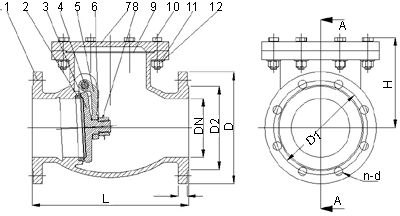 DIN Swing Check Valve