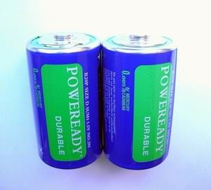 metal jacket zinc carbon D battery