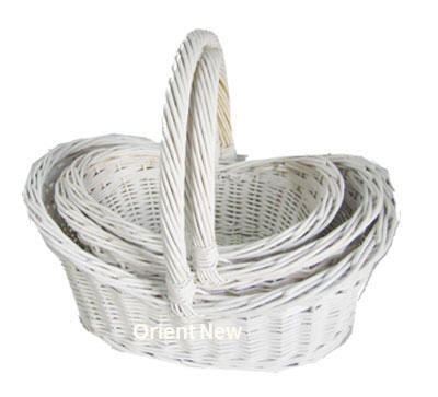 White wicker baskets
