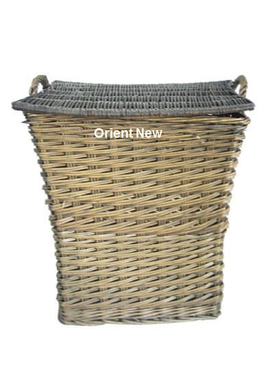 Wicker laundry baskets