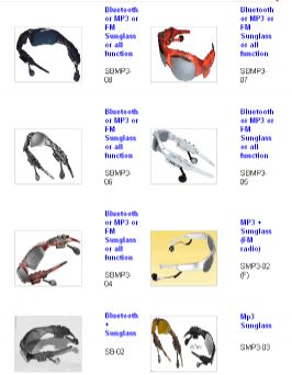 Bluetooth MP3 Sunglass FM Radio