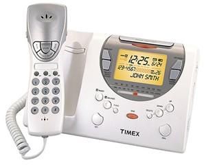 Timex T489w Am/fm Alarm Clock Radio/phone W/talking Cid,