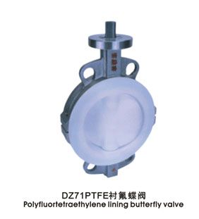 PTFE lining butterfly valve 