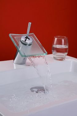 waterfall glass faucet