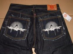 selling red monkey jeans 