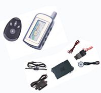 Two way car alarm with remote engine starter function 