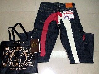 new Evisu Jeans with bags 