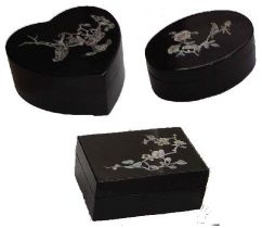 jewelery boxes, pearl inlaid