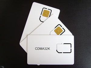 CDMA test sim card