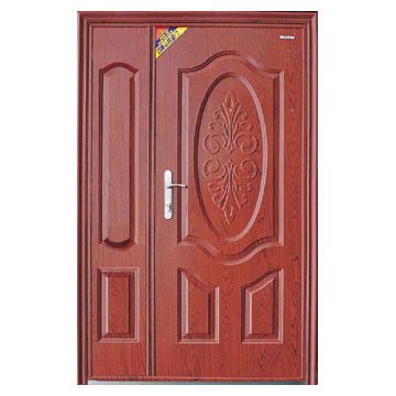 Exterior Security Steel Two-Leaf Door 