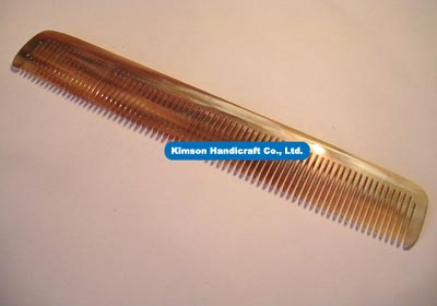 Comb Made Of Buffalo Black And White Horn.