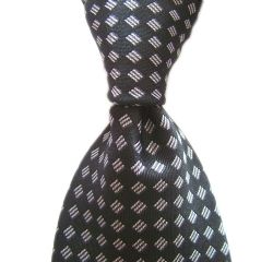Black / Silver Accents Armani necktie-men's Tie