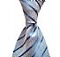 Silver / Blue Striped Armani Necktie - men's Tie