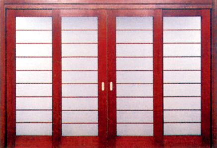 Wooden plat glass window