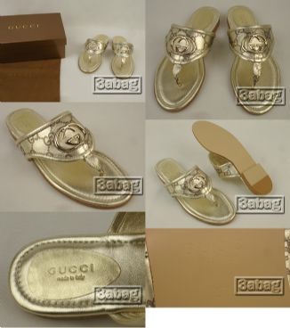 Gucci light golden flat slipper 177123