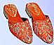 Beaded Leather Slippers